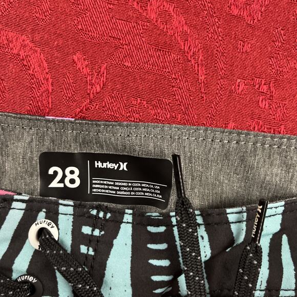 Hurley Phantom Board Shorts Swimwear Mens 28 Hawaiian Tribal 90s All Over Print - Picture 3 of 10